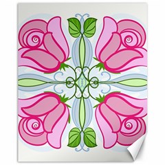 Figure Roses Flowers-ornament Canvas 11  X 14 