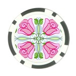 Figure roses flowers-ornament Poker Chip Card Guard Front