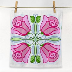 Figure Roses Flowers-ornament Face Towel by Jancukart