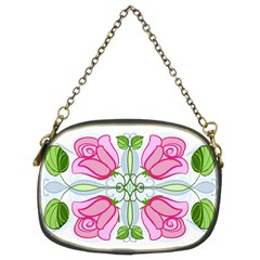 Figure Roses Flowers-ornament Chain Purse (two Sides)