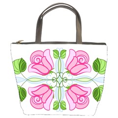 Figure Roses Flowers-ornament Bucket Bag