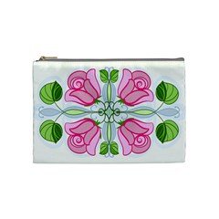 Figure Roses Flowers-ornament Cosmetic Bag (medium)