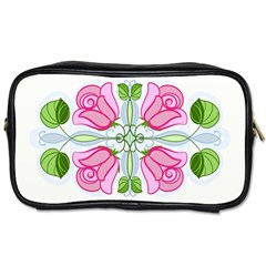 Figure Roses Flowers-ornament Toiletries Bag (one Side)