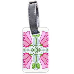 Figure Roses Flowers-ornament Luggage Tag (two Sides)