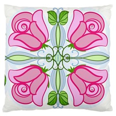 Figure Roses Flowers-ornament Large Cushion Case (two Sides)