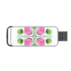 Figure Roses Flowers-ornament Portable Usb Flash (one Side)