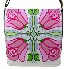 Figure Roses Flowers-ornament Flap Closure Messenger Bag (s)