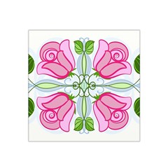 Figure roses flowers-ornament Satin Bandana Scarf 22  x 22 