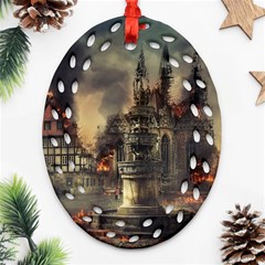 Braunschweig-city-lower-saxony Oval Filigree Ornament (two Sides) by Jancukart