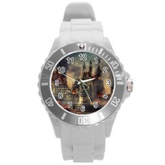 Braunschweig-city-lower-saxony Round Plastic Sport Watch (l) by Jancukart