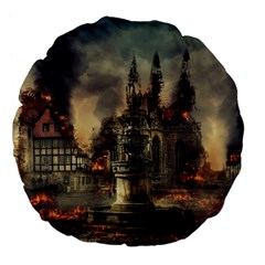 Braunschweig-city-lower-saxony Large 18  Premium Flano Round Cushions by Jancukart