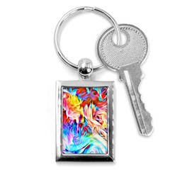 Background-drips-fluid-colorful- Key Chain (rectangle)