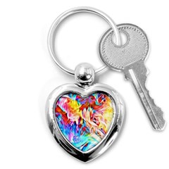 Background-drips-fluid-colorful- Key Chain (heart) by Jancukart