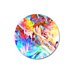 Background-drips-fluid-colorful- Magnet 3  (round)