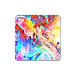 Background-drips-fluid-colorful- Square Magnet Front