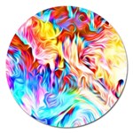 Background-drips-fluid-colorful- Magnet 5  (Round) Front