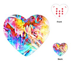 Background-drips-fluid-colorful- Playing Cards Single Design (heart)