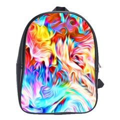 Background-drips-fluid-colorful- School Bag (large)