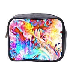 Background-drips-fluid-colorful- Mini Toiletries Bag (two Sides)