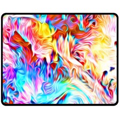 Background-drips-fluid-colorful- Fleece Blanket (medium) 