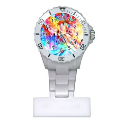 Background-drips-fluid-colorful- Plastic Nurses Watch