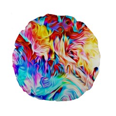 Background-drips-fluid-colorful- Standard 15  Premium Flano Round Cushions