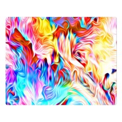 Background-drips-fluid-colorful- Double Sided Flano Blanket (large) 