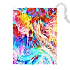 Background-drips-fluid-colorful- Drawstring Pouch (4xl)