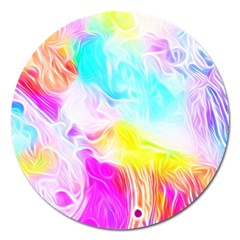 Background-drips-fluid-colorful Magnet 5  (round)