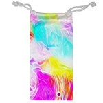 Background-drips-fluid-colorful Jewelry Bag Front