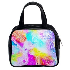 Background-drips-fluid-colorful Classic Handbag (two Sides) by Jancukart