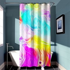 Background-drips-fluid-colorful Shower Curtain 36  X 72  (stall) 