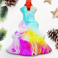 Background-drips-fluid-colorful Christmas Tree Ornament (two Sides)