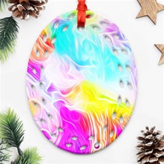 Background-drips-fluid-colorful Ornament (oval Filigree)