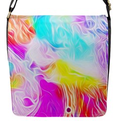 Background-drips-fluid-colorful Flap Closure Messenger Bag (s)