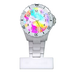 Background-drips-fluid-colorful Plastic Nurses Watch