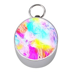 Background-drips-fluid-colorful Mini Silver Compasses