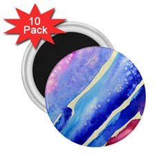 Painting-abstract-blue-pink-spots 2 25  Magnets (10 Pack) 