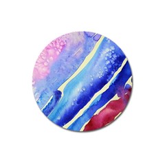 Painting-abstract-blue-pink-spots Magnet 3  (round)