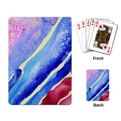 Painting-abstract-blue-pink-spots Playing Cards Single Design (rectangle) by Jancukart