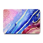 Painting-abstract-blue-pink-spots Small Doormat  24 x16  Door Mat