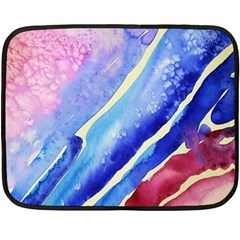 Painting-abstract-blue-pink-spots Fleece Blanket (mini)