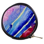 Painting-abstract-blue-pink-spots Mini Makeup Bag Front