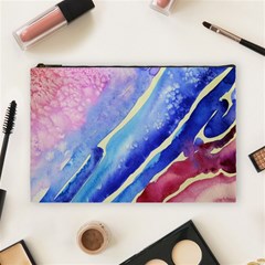 Painting-abstract-blue-pink-spots Cosmetic Bag (large)