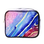 Painting-abstract-blue-pink-spots Mini Toiletries Bag (One Side) Front