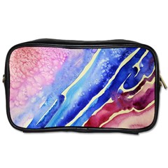 Painting-abstract-blue-pink-spots Toiletries Bag (two Sides)