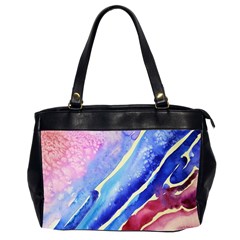 Painting-abstract-blue-pink-spots Oversize Office Handbag (2 Sides)