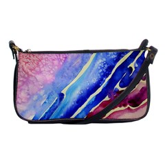 Painting-abstract-blue-pink-spots Shoulder Clutch Bag