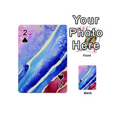 Painting-abstract-blue-pink-spots Playing Cards 54 Designs (mini)