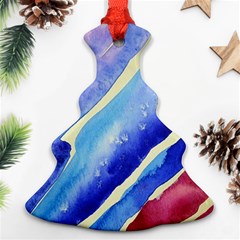 Painting-abstract-blue-pink-spots Ornament (christmas Tree) 